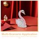 thumbnail image 3 of unbranded 2Ud Pareja De De Cristal Rosa Decorativos Para Hogar Oficina Y Eventos, 3 of 6