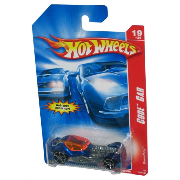 Hot Wheels Code Car 19/24 Dieselboy (2006) Mattel Blue Toy Car 103/180