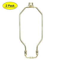 Uxcell 12 inch Height Lamp Harp Finial Holder Set Polished Brass 2 Pack