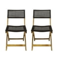 thumbnail image 2 of 2 Hillside Bistro Chair , Foldable. Wood, Brown. 17.94" X 20.67" 34.01" 2 Chairs, Foldable For Outdoor Use. Deep Wide High, 2 of 5
