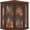 Brown, variant on Corner Bread Box for Kitchen Countertop, 16.5 inch Double Layer Bread Storage with Glass Wavy Door Panel, and Stylish Design()
