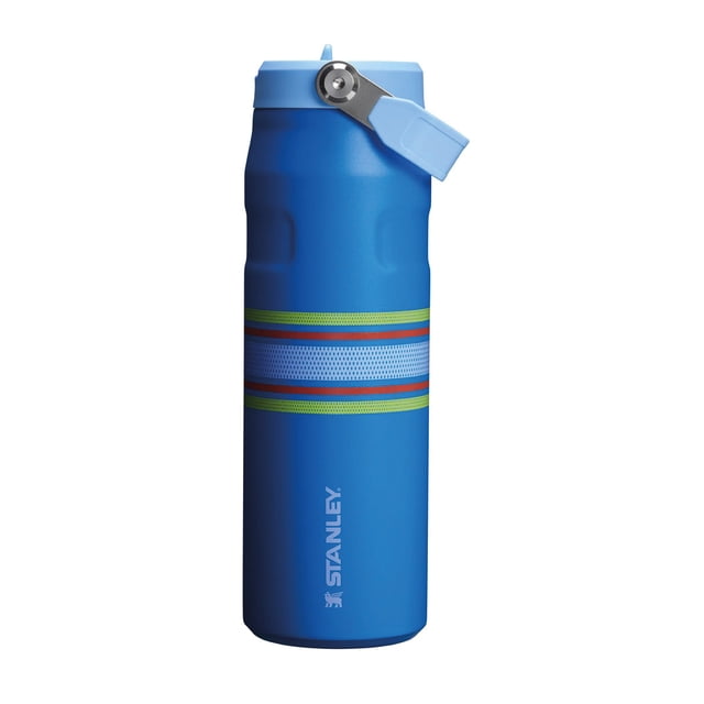 90479PT TERMO ICEFLOW AEROLIGHT FLIP STRAW VARSITY 24oz AZURE MESH MARCA STANLEY