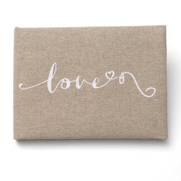Way to Celebrate Script Linen Guest Book