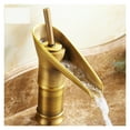 thumbnail image 7 of Classic Basin Faucet Antique Style Waterfall Bathroom Faucet, Hot And Cold Faucet Bronze Single Hole Goblet Type Water Tap ,Versatile Features, 7 of 7