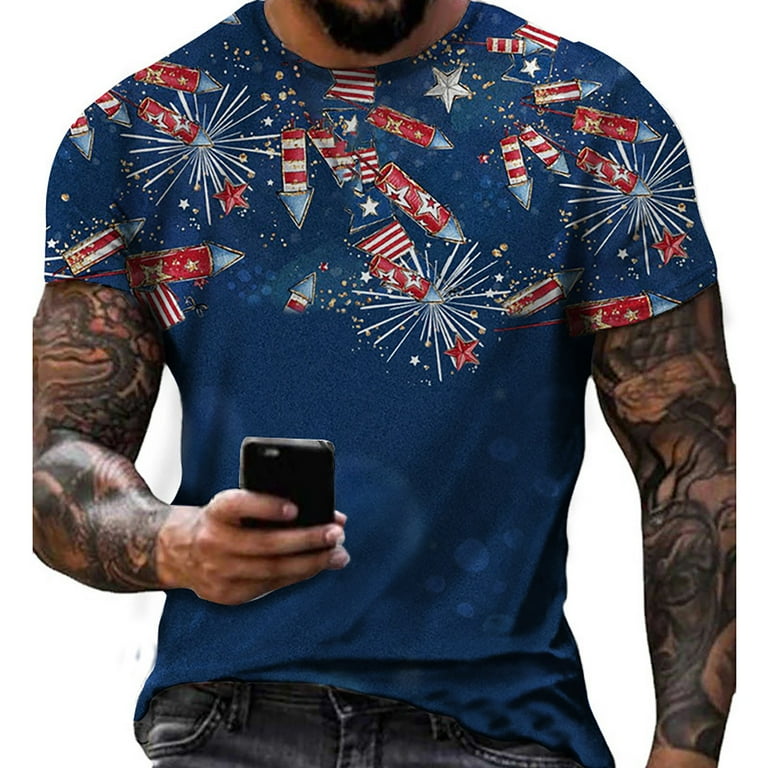Pimfylm Journey T Shirt Vintage T Shirts Heavy Cotton T Shirts For Men Blue 5XL