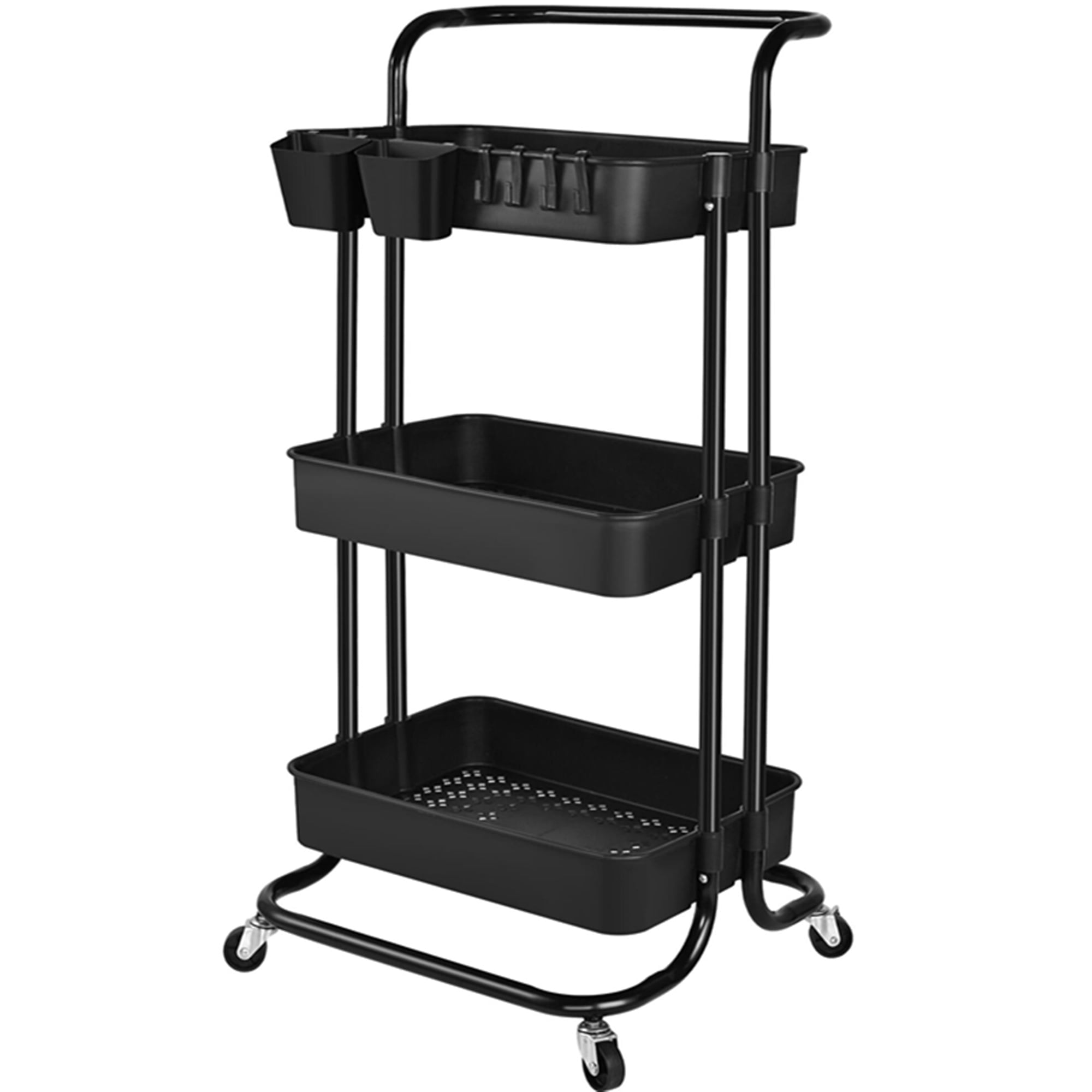 Chariot Utilitaire Roulant 3 Niveaux - Rangement Mobile Polyvalent Pour Maison Et Bureau