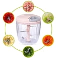 thumbnail image 2 of 500/900ML Garlic Chopper Manual Rotate Vegetable Cutter Chopper Slicer Fruit Garlic Crusher Kitchen Gadget Blenders Meat Grinder, 2 of 6