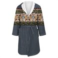 thumbnail image 4 of MEICHEN Bath Robes for Women Fashion Hooded Fleece Robe Soft Warm Bathrobe Cute Striped Plush Loungewear with Pockets Women's Essentials Summer Sleepwear, 4 of 5