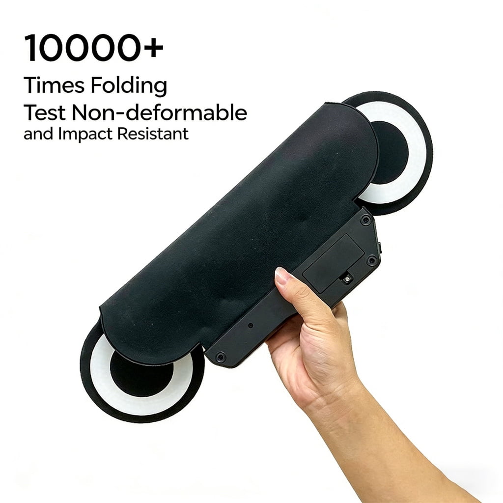 CEORPER Foldable Electronic Drum for All Skill Levels Portable Design Silicone Texture