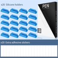 thumbnail image 4 of Pencil Holder for Desk Set of 20,Adhesive Pen Holder with 20 Stickers, 4 of 5