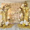 thumbnail image 6 of 49pcs Gold Shimmer Sequin Panels Glitter Metallic Bright Gold Backdrop Wall Panels for Wedding Birthday Christmas New Year Party Decor, 6 of 10
