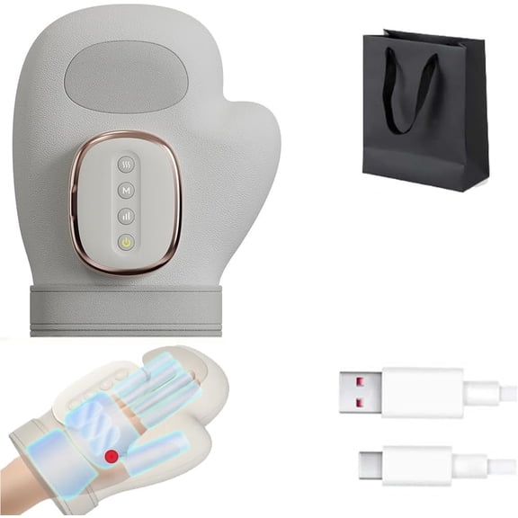 Therapeutic Glove, Hand Massager with Heat and Compression, Instant Relief Smart Hand Massagers for Arthritis and Carpal Tunnel, Finger Massager for Office Workers Gamers