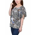 thumbnail image 3 of NY Collection Chiffon Sleeve Poncho Top with Studded Neckline, 3 of 3