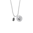 thumbnail image 2 of Delight Jewelry Silvertone Black Number - 9 Silvertone Script Initial Disc - V - Charm Necklace, 20"+3", 2 of 4