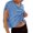 A1 Blue, variant on Women's Open Back Workout Top, Short Sleeve Y2K Yoga Shirt, Athletic Slouchy Crop Tee, Casual Backless Running Gym Top for Fitness and Streetwear Black L