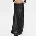 thumbnail image 6 of Elegant Sparkling Sequins Stretchy Long Skirt for Women Elastic High Waist A Line Skirt for Formal Parties and Night Out, 6 of 9