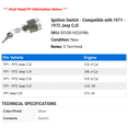 thumbnail image 2 of Ignition Switch - Compatible with 1971 - 1972 Jeep CJ5, 2 of 2