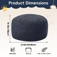 thumbnail image 3 of Fulsmile 2.5Ft Bean Bag Chair for Kids with Memory Foam Filling Kid Beanbag Chair Detachable Soft Cover for Bedroom Living Room, Plush Blue, 3 of 7