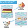 thumbnail image 5 of Plastic Pencil Box Large Capacity Pencil Boxes Clear Boxes with Snap-Tight Lid Stylish Office Supplies Storage Organizer Box Tie-dye Dandelions Pattern, 5 of 7
