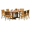 thumbnail image 4 of Grade-A Teak Dining Set: 6 Seater 7 Pc: Warwick Console Folding Rectangle Table And 6 Giva Arm Chairs Outdoor Patio WholesaleTeak #51GV1507, 4 of 6