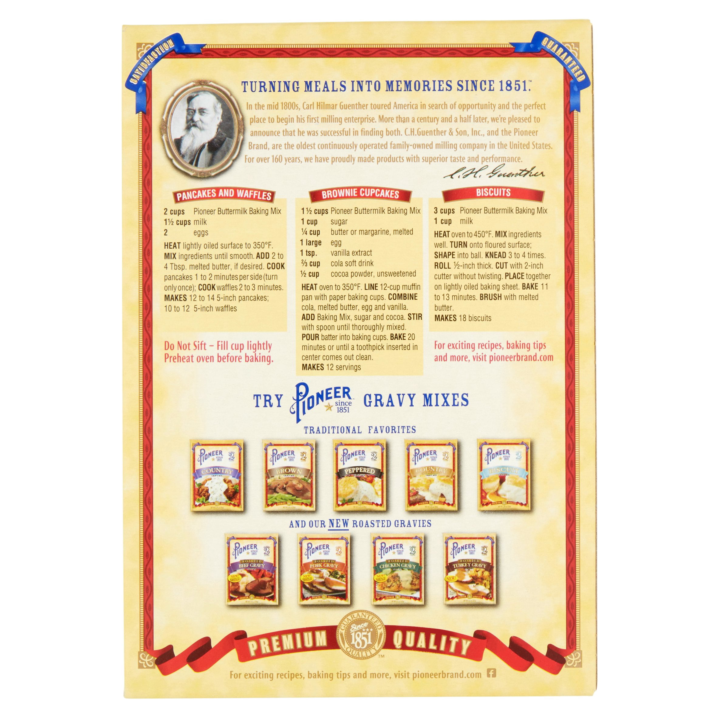 2 Pack Pioneer Brand Buttermilk Biscuit Baking Mix 40 Oz Walmart Com Walmart Com