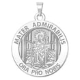 thumbnail image 3 of Picturesongold.Com Mater Admirabilis Religious Medal Necklace Pendants - 1 inch Size of a Quarter in Solid 14K Yellow Gold, 3 of 4