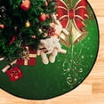 thumbnail image 4 of Christmas Bells Christmas Tree Mats Waterproof Tree Skirt, Bow Stars Snowflakes Xmas Tree Stand Tray Mat Floor Protector Pad for Holiday Party Decoration, 28.3", 4 of 6