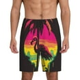thumbnail image 1 of Fotbe Flamingo And Palm Trees At Sunset Pantalones Cortos de Pijama para Hombre, Ropa de Dormir, Pantalones de Pijama Cortos para Hombre-Medium, 1 of 6
