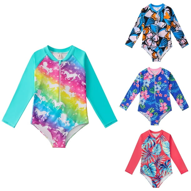 GYRATEDREAM Baby Girl Swimsuits Set Rash Guard Bathing Suits for