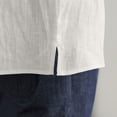 thumbnail image 6 of LVHAOGJOB Womens Shirts Plus Size Linen Causal Tops 3/4 Sleeve Solid Color Button Down T Shirt for Women V Neck, 6 of 7
