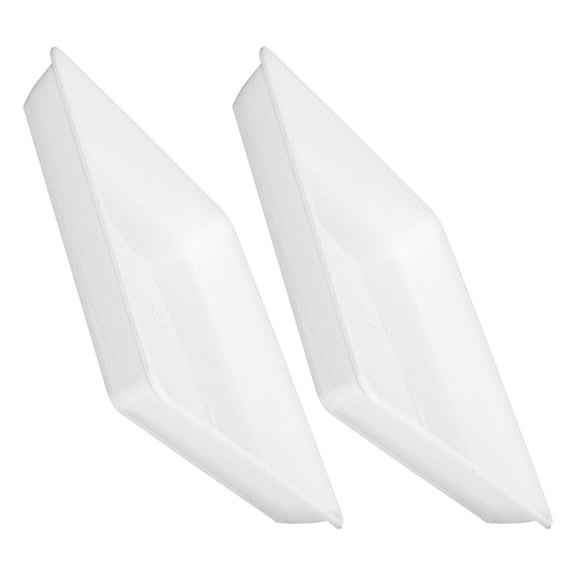 BESTYASH 2-Pack White Square Plastic Planter Saucers with Drainage for Flower Pots, and Leak-