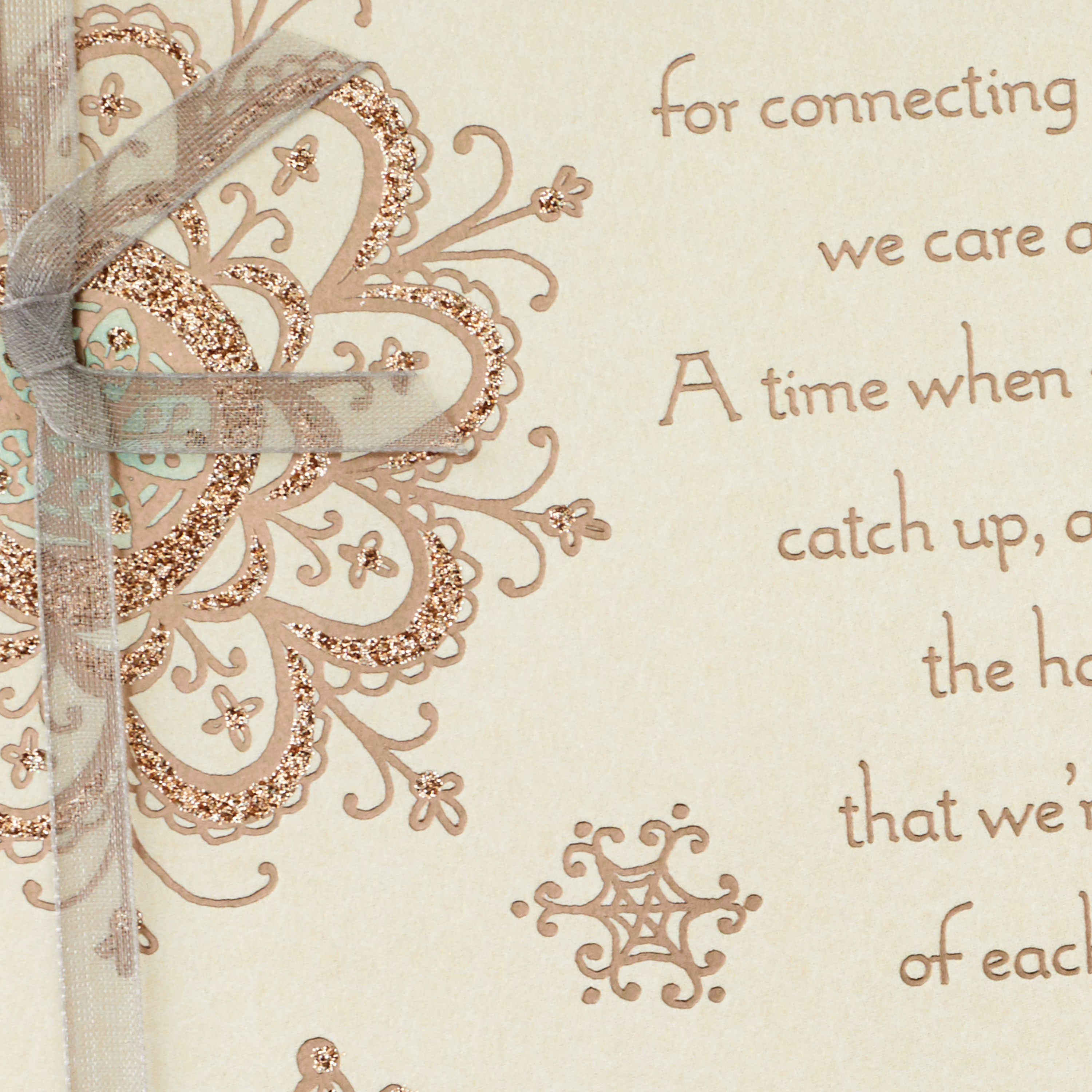 Hallmark Christmas Greeting Card (Thinking of You Sparkly Snowflakes)