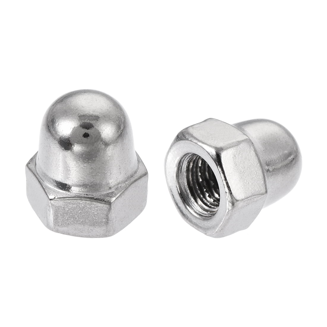 1/4"-20 304 Stainless Steel Dome Head Cap Hexagon Nuts Silver Tone 20pcs 