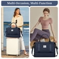 thumbnail image 3 of Weekender Bags for Women, Travel Duffel Bags with Shoe Compartment, Personal Item Travel Bag for Airlines, Carry on Overnight Tote Bag for Women, Dark Blue, 3 of 8