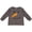 Charcoal Grey, variant on Snowman Face Boys or Girls Long Sleeve Toddler T-Shirt