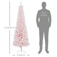 thumbnail image 3 of HOMCOM Snow Flocked Pencil Christmas Tree Slim Artificial Christmas Tree, 3 of 10