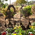 thumbnail image 6 of RealSteel I Metal Garden Gnomes Outdoor I Steel 4 Pack I Lawn Ornaments and Statues I Garden Decoration I Funny Gnome I Yard Decor Gift for Gardeners (Black), 6 of 8