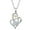 Gold, variant on Dengmore Necklaces Mother's Day Female Heart Necklace Exquisite Silver Plated Love Clavicle Chain