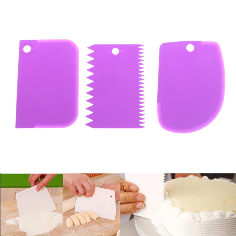 Cake Scraper Cream Pastry Icing Smoother Fondant Spatulas Baking Pastry Set 
