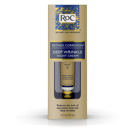 RoC Retinol Correxion Deep Wrinkle Anti-Aging Night Face Cream, 1 (Best Cream For Deep Scars)