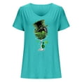 thumbnail image 3 of Njagoc3 Womens Casual U-Neck Short Sleeve T- Solid Summer Blouses, 3 of 6