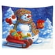 thumbnail image 1 of Tapiz de pared de Navidad Decoración colgante de pared Muñeco de nieve Papá Noel Árbol de Navidad Elemento Impresión digital Tapiz Ropa de cama Tapiz Dormitorio Sala de estar Estilo Sincero  Hogar, 1 of 4