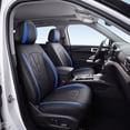 thumbnail image 4 of MaiQtai Car Seat Covers Set of 5 PU Leather Universal Fit Auto Cover SUV Truck, Blue, 4 of 10