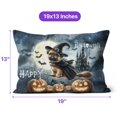 thumbnail image 4 of Happy Halloween Brussels Griffon Witch Pumpkins Bats Pillow Cushion Double Sided Griff Dog Lover Throw Pillow - 13012, 4 of 4