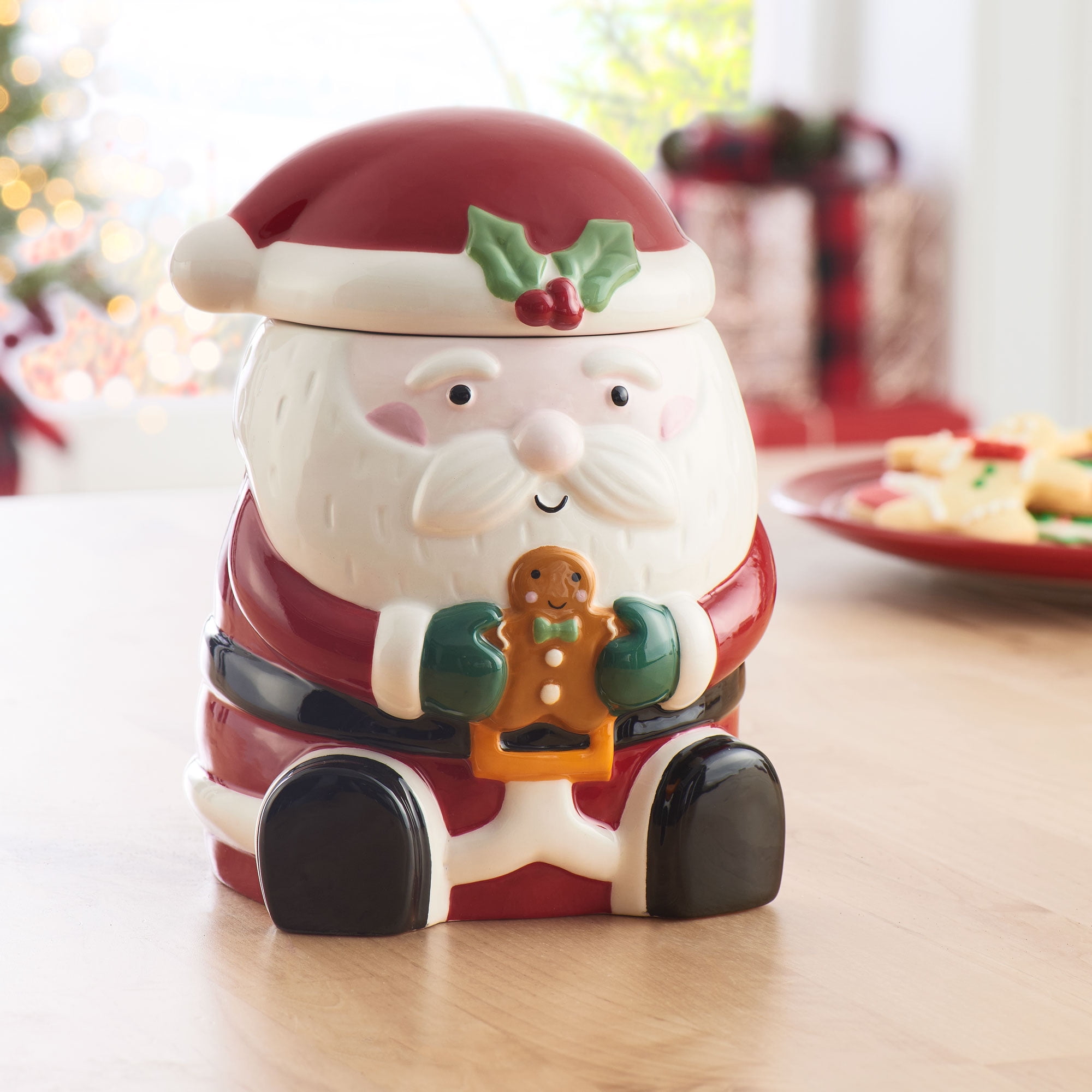  OSALADI Christmas Cookie Jars Santa Claus Candy Jar