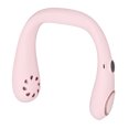 thumbnail image 3 of Ventilador de cuello portátil, pantalla LED, sin aspas, 3 engranajes, viento envolvente de 360°, ventilador portátil para colgar en el cuello, batería rosa de 2000mAh, 3 of 5