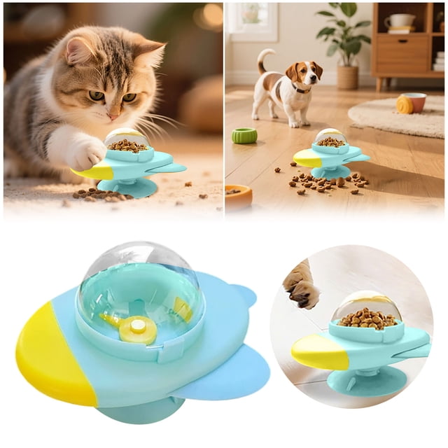 BotaniNest Leaky Rocket Shaped Interactive Dispenser For And Cats For Intelligence Training Exercise And Slow Feeding