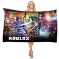 thumbnail image 3 of Roblox Virtual World Series, toalla de playa Rectangular con impresión Digital 3D, Toalla de baño sin arena, regalo creativo, 80x160CM, 3 of 4
