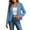 Blue, variant on Blazers for Women Business Casual Open Front Long Sleeve Dress Jackets Slim Fit Work Office Blazer with Button Navy L