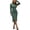 Green, variant on QIYAGBSA Cable Knit Sweater Dress for Women Soft Round Neck Fitted Midi Side Slit Long Sleeve Fall Winter